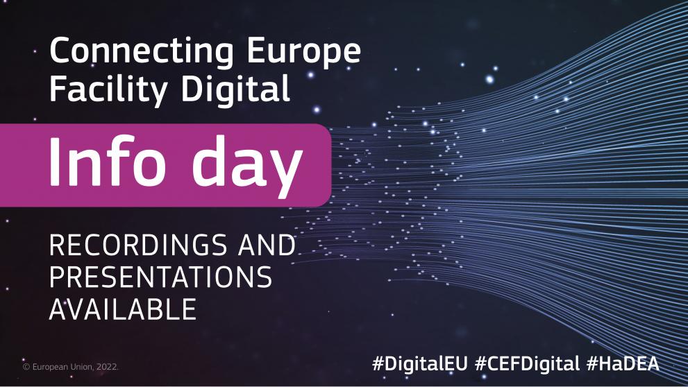 CEF Digital call info day - recordings and presentations