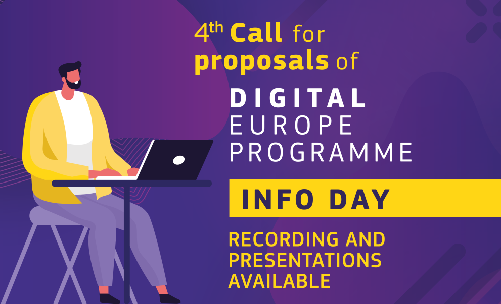 Recording and presentations available: Digital info day (7 June) on 4th set of call for proposals under the DIGITAL Europe Programme
