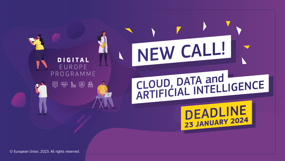 New call for proposals under the Digital Europe Programme open for applications! Deadline: 23 January 2024