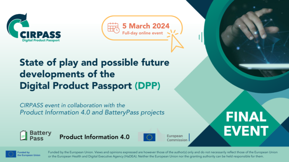 CIRPASS final event: State of play and possible future developments of the Digital Europe Passport (DPP)