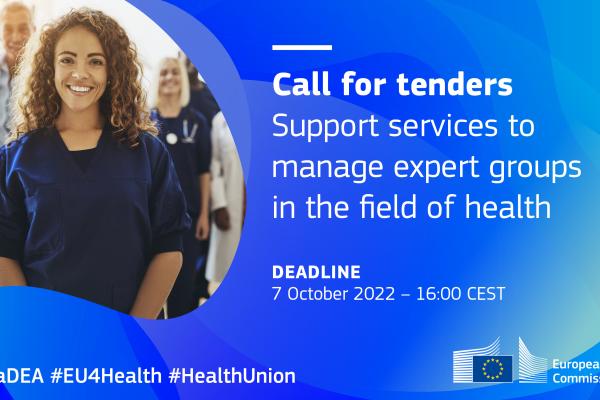 EU4Health call for tenders - support services to manage expert groups