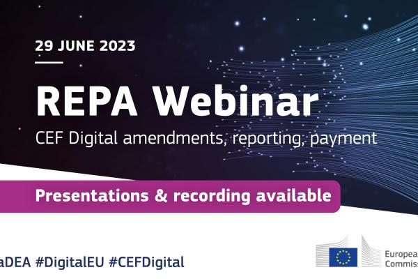Webinar on REPA (Reporting and Payment), the eligibility of costs and amendment