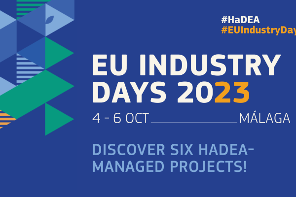 The EU Industry Days will take place in Malaga from 4 to 6 October. Six Horizon 2020 and Horizon Europe projects managed by HaDEA will showcase their achievements, innovative technologies and novel industrial processes at the event. 