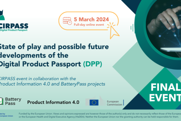 CIRPASS final event: State of play and possible future developments of the Digital Europe Passport (DPP)